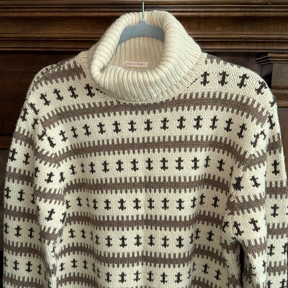 GANT Rugger Khaki Knitted Wool Alpaca Turtleneck Sweater NWT Large - Picture 2 of 13